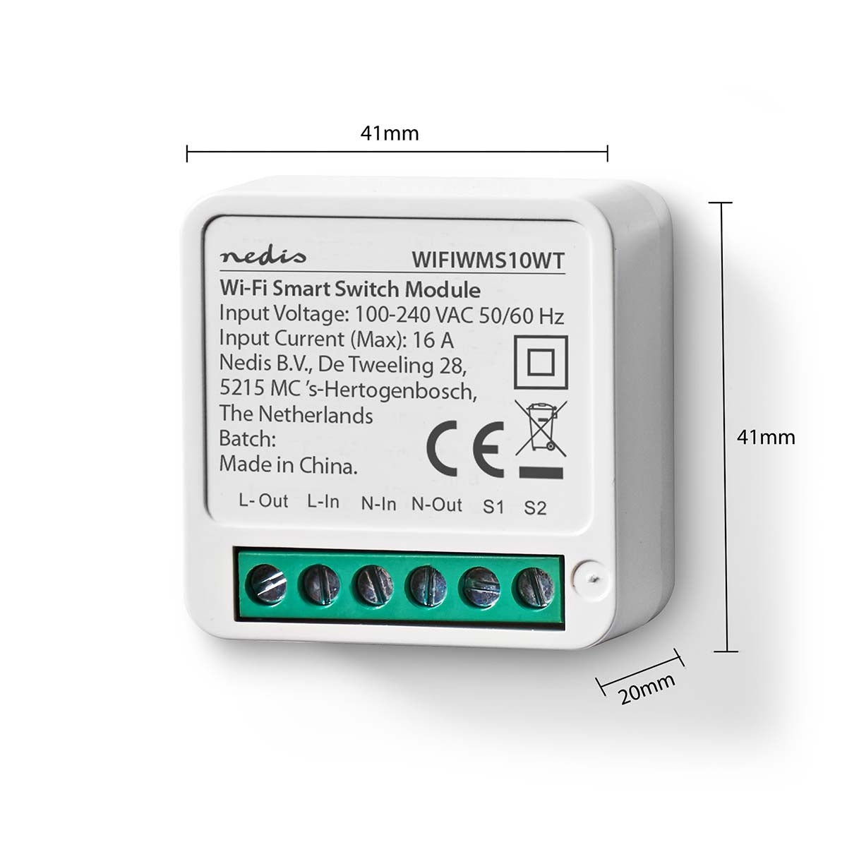 SmartLife Power Switch | Wi-Fi | 3680 W | Terminal Connection | App available for: Android™ / IOS