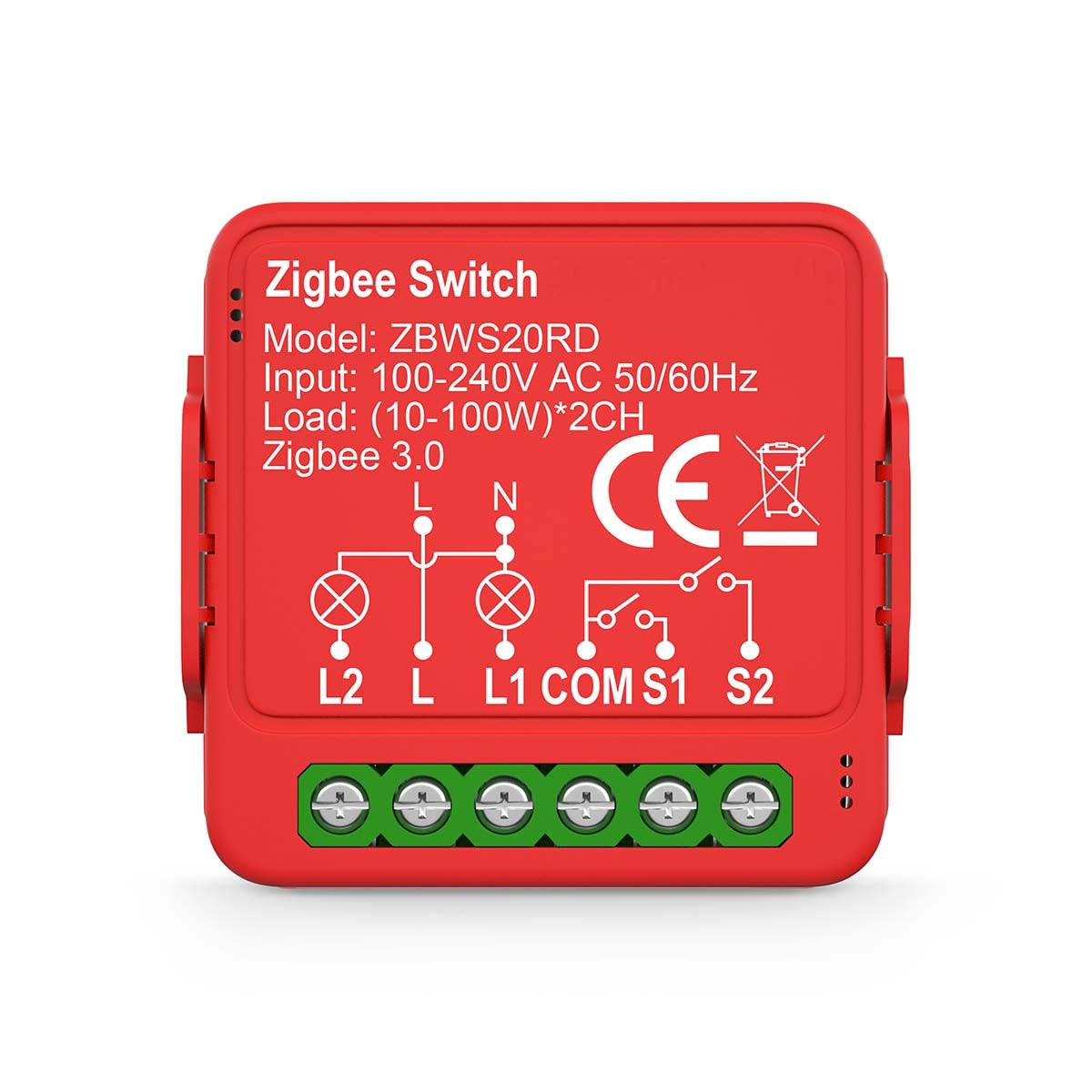 SmartLife Power Switch | Zigbee 3.0 | 2x100 W | Terminal Connection | App available for: Android™ / IOS
