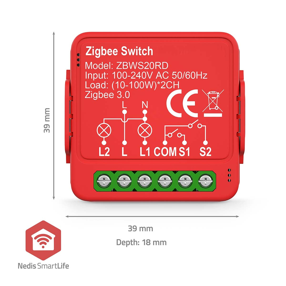 SmartLife Power Switch | Zigbee 3.0 | 2x100 W | Terminal Connection | App available for: Android™ / IOS