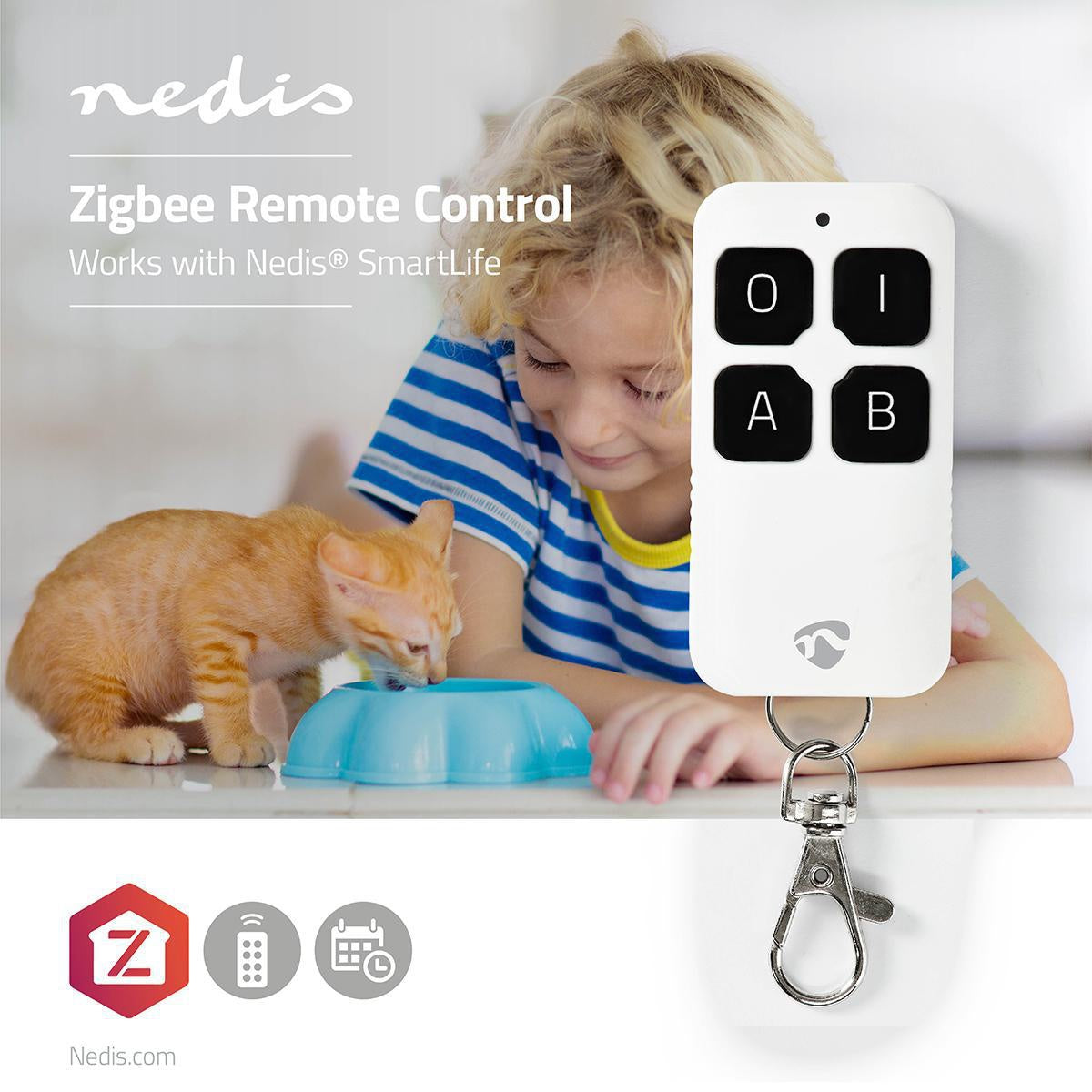 SmartLife Remote Control | Zigbee 3.0 | Number of buttons: 4 | Android™ / IOS | White