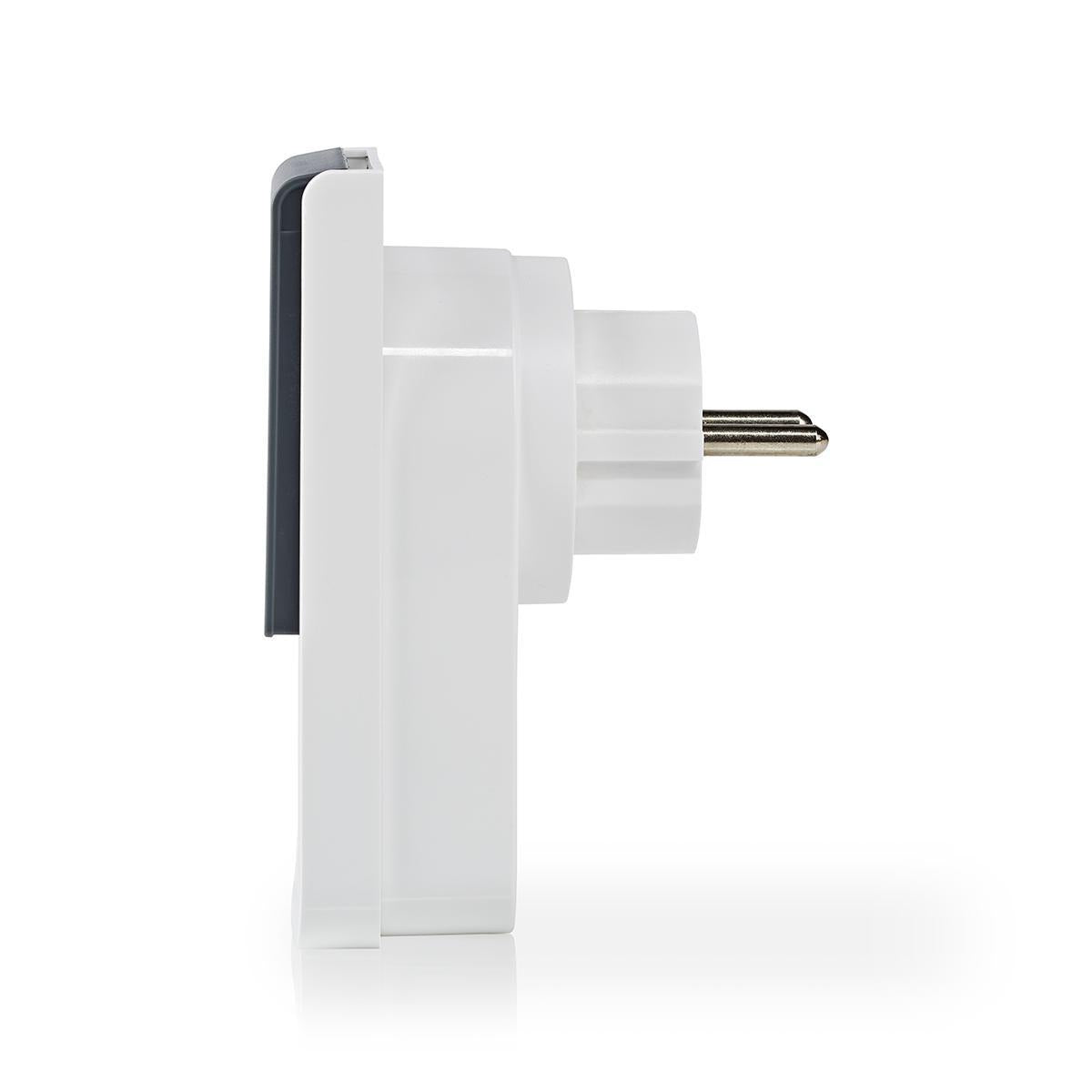 SmartLife Smart Plug | Wi-Fi | IP44 | Current meter | 3680 W | Earthed plug / Type F (CEE 7/7) | -30 - 40 °C | Android™ / IOS | Grey/White | 1 pc.