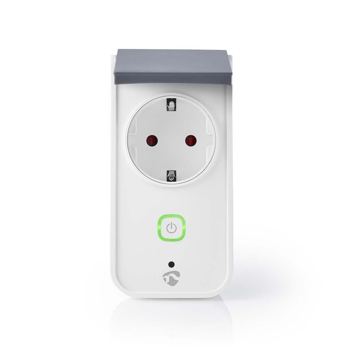 SmartLife Smart Plug | Wi-Fi | IP44 | Current meter | 3680 W | Earthed plug / Type F (CEE 7/7) | -30 - 40 °C | Android™ / IOS | Grey/White | 1 pc.