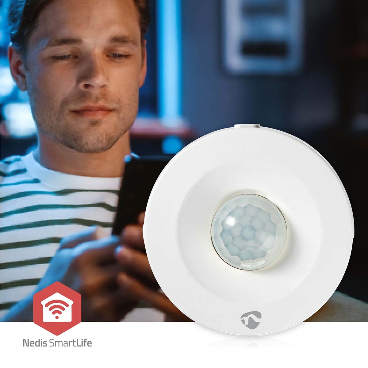 SmartLife Smart motion sensor | Zigbee 3.0 | Battery powered | IP20 | Detector angle: 120 ° | Detector range: 5 m | Max. battery life: 12 Months | White