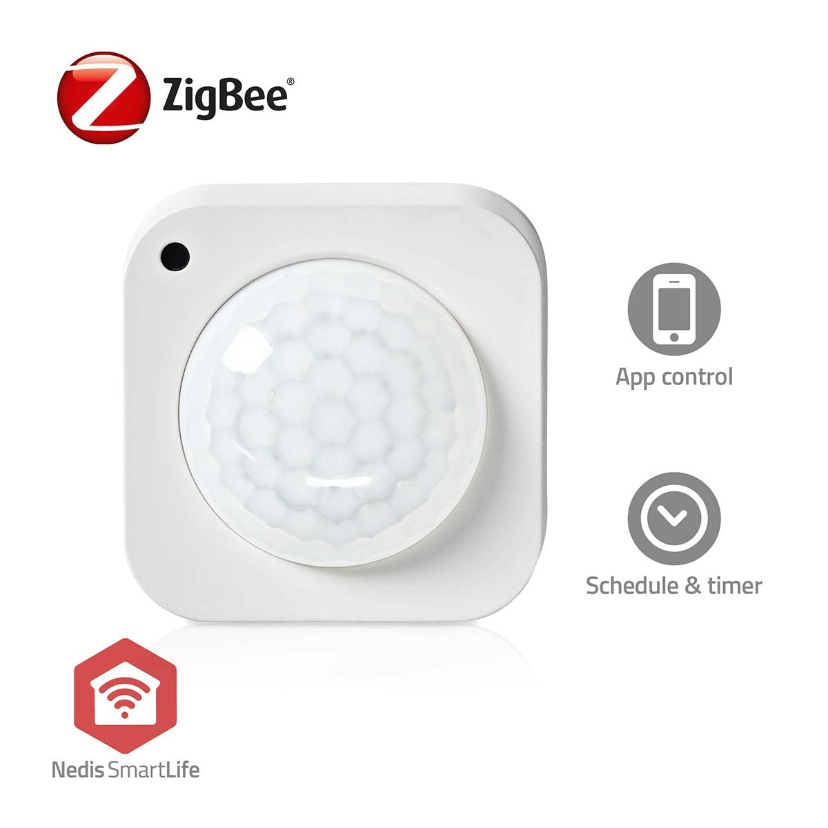 SmartLife Smart motion sensor | Zigbee 3.0 | Battery powered / USB power | Detector angle: 100 ° | Detector range: 7 m | Max. battery life: 24 Months | White