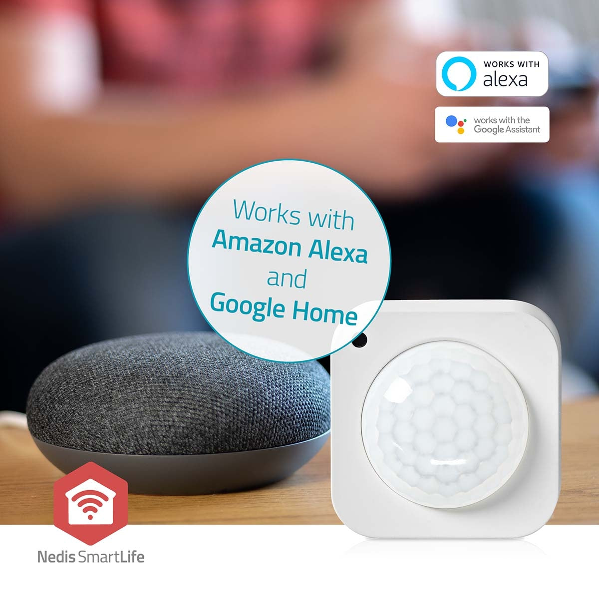 SmartLife Smart motion sensor | Zigbee 3.0 | Battery powered / USB power | Detector angle: 100 ° | Detector range: 7 m | Max. battery life: 24 Months | White