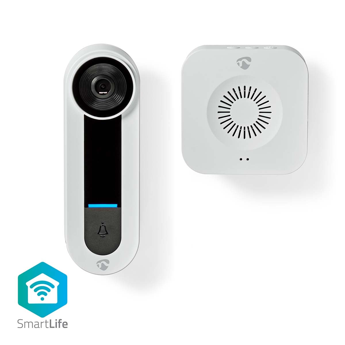 SmartLife Video Doorbell | Wi-Fi | Battery Powered / Mains Powered | 1536x1536 | Cloud Storage (optional) / microSD (not included) / Onvif | IP65 | With motion sensor | White