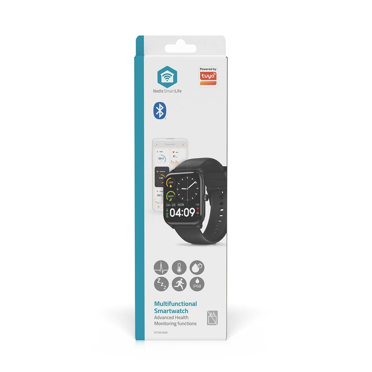 SmartLife Watch | 1.69 " | LCD | IP68 | Maximum operating time: 240 hrs | Android™ / IOS | Black
