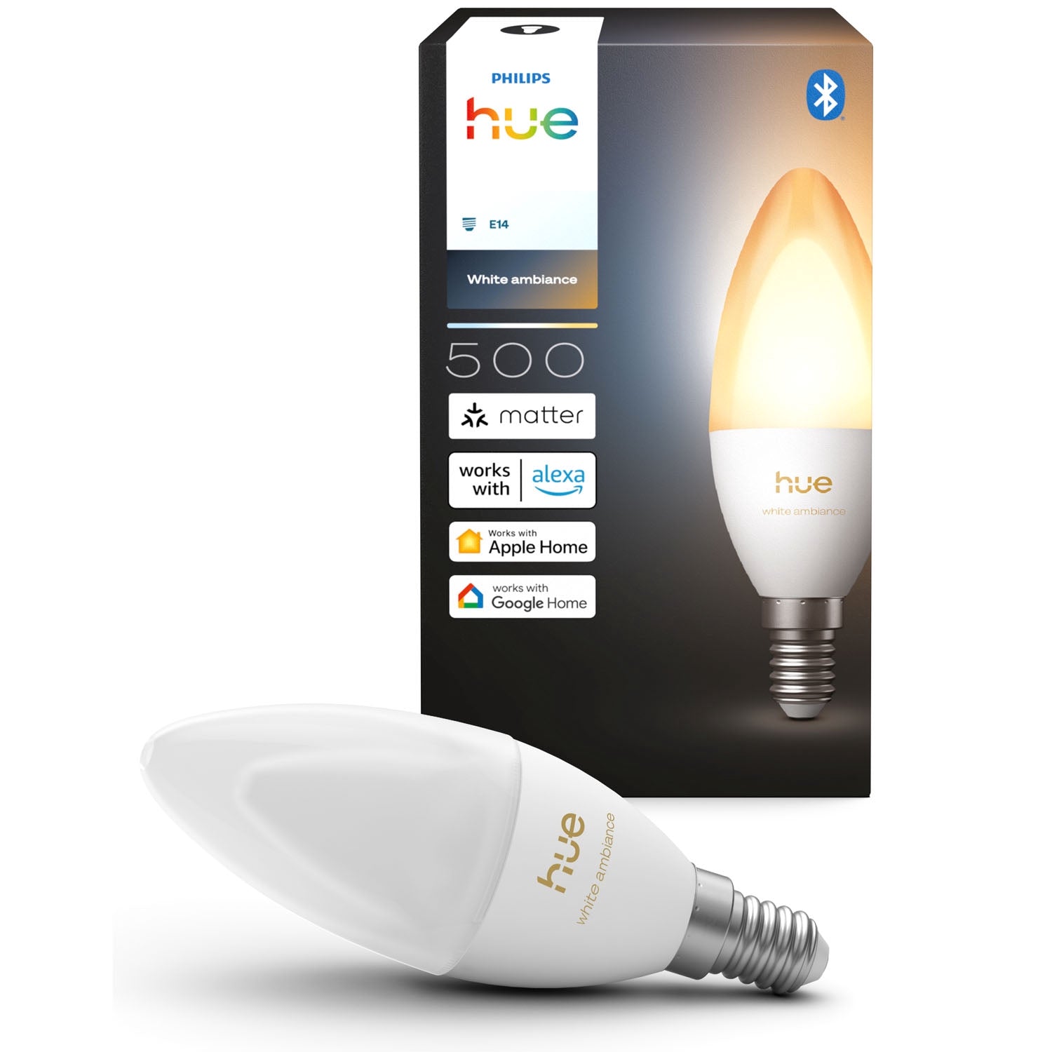 Smart White Ambiance E14 Candle Bulb, 500 lm, Dimmable