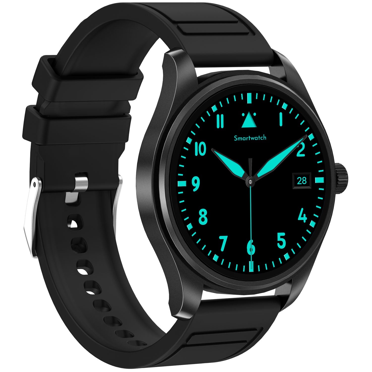 Smartwatch 1.32-Inch AMOLED, Round, Call Answering, Black