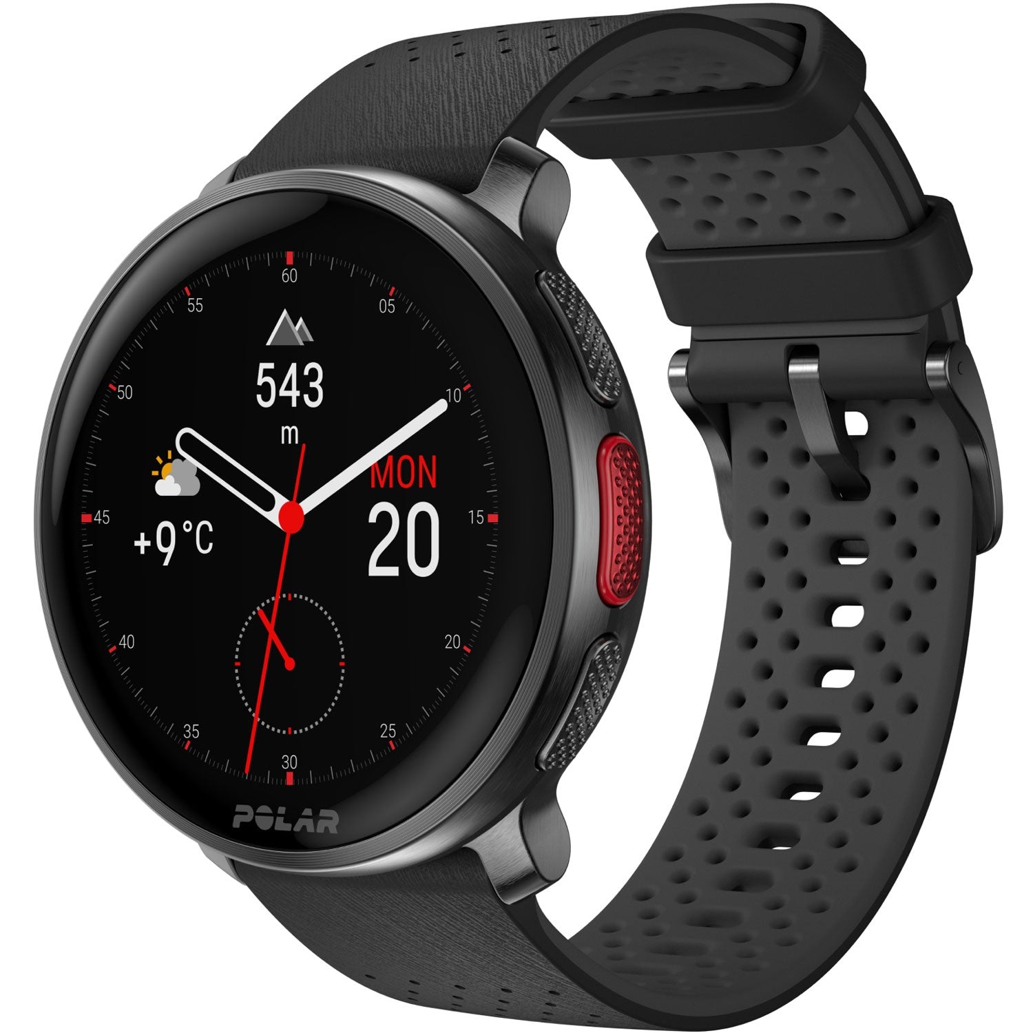 Smartwatch, Black, Small-Large Adjustable Strap