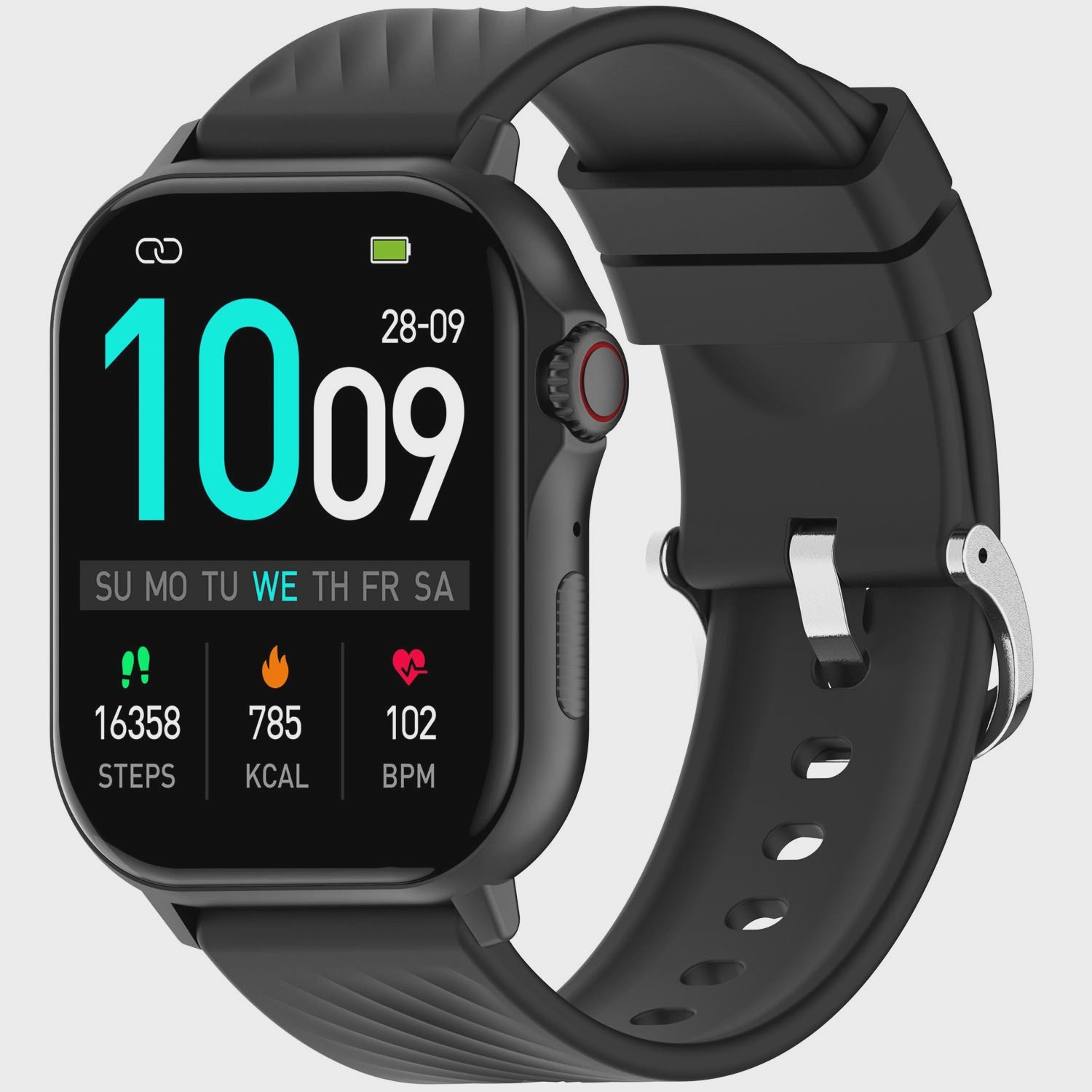 Smartwatch with GPS, 2.13" AMOLED Display, Black