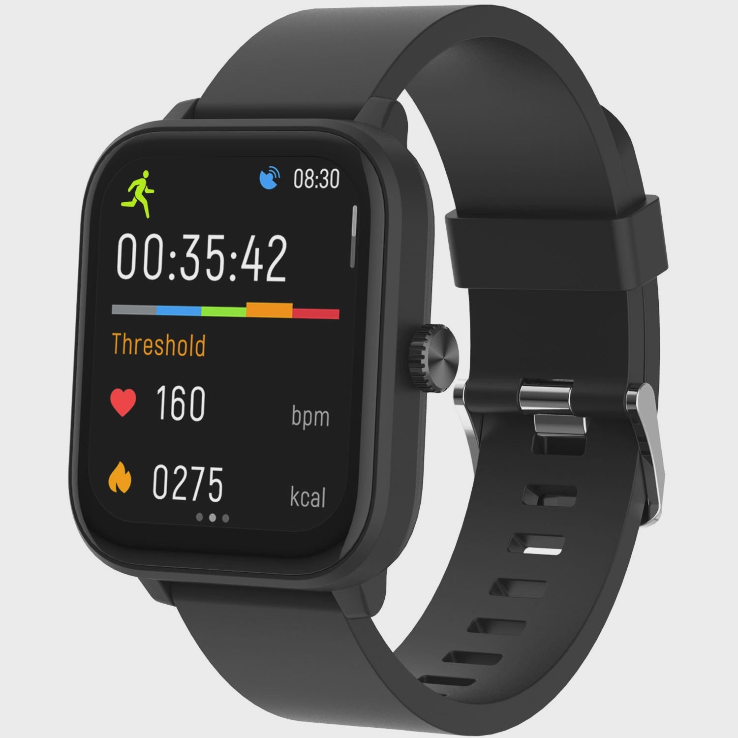 Smartwatch with GPS, Heart Rate & Oxygen Sensor, Black