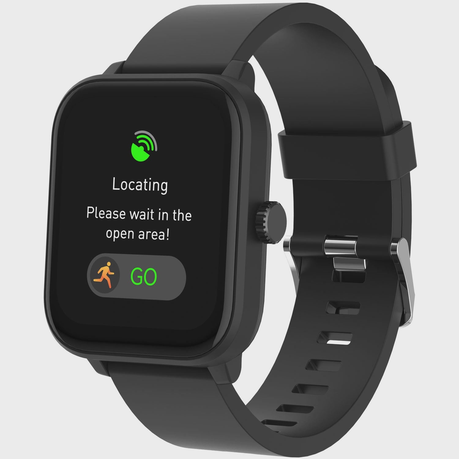Smartwatch with GPS, Heart Rate & Oxygen Sensor, Black