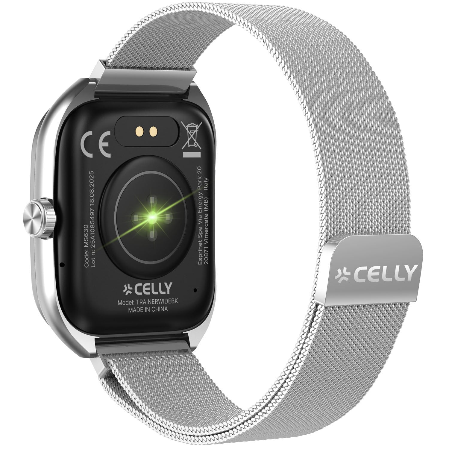 Smartwatch with Milanese Mesh Band, Silver