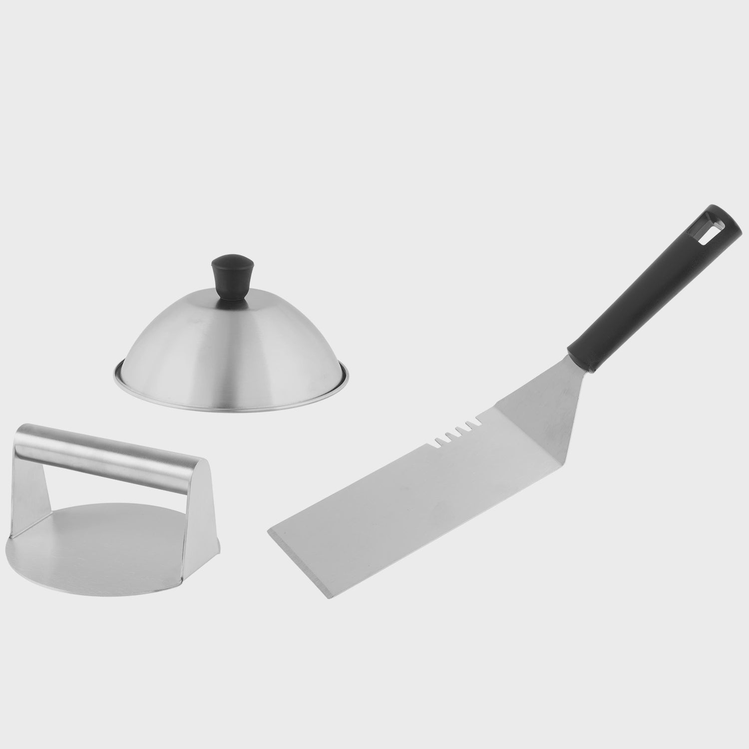 Smash Burger Set, 3-Piece Stainless Steel Tools