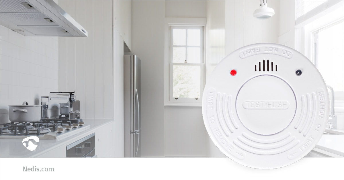 Smoke alarm | Battery powered | Battery life up to: 10 years | EN 14604 | With pause button | With test button | 85 dB| ABS | White