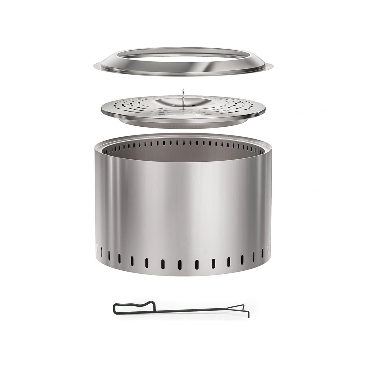 Smokeless Stainless Steel Fire Bowl, 40 x 49 cm