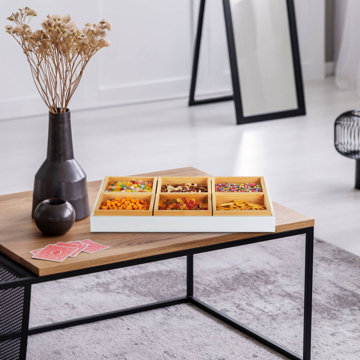 Snack bowl with serving tray