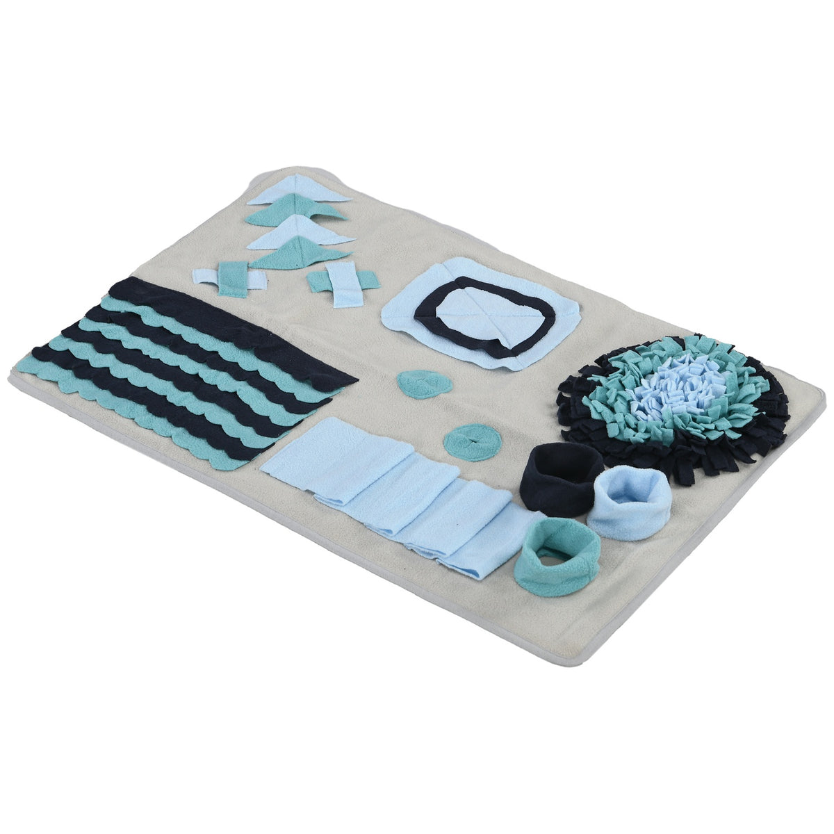 Sniffing Rug, Dog Sniffing Mat, Intelligence Toy, Slow Feeding Training Mat, Velvet, Colorful