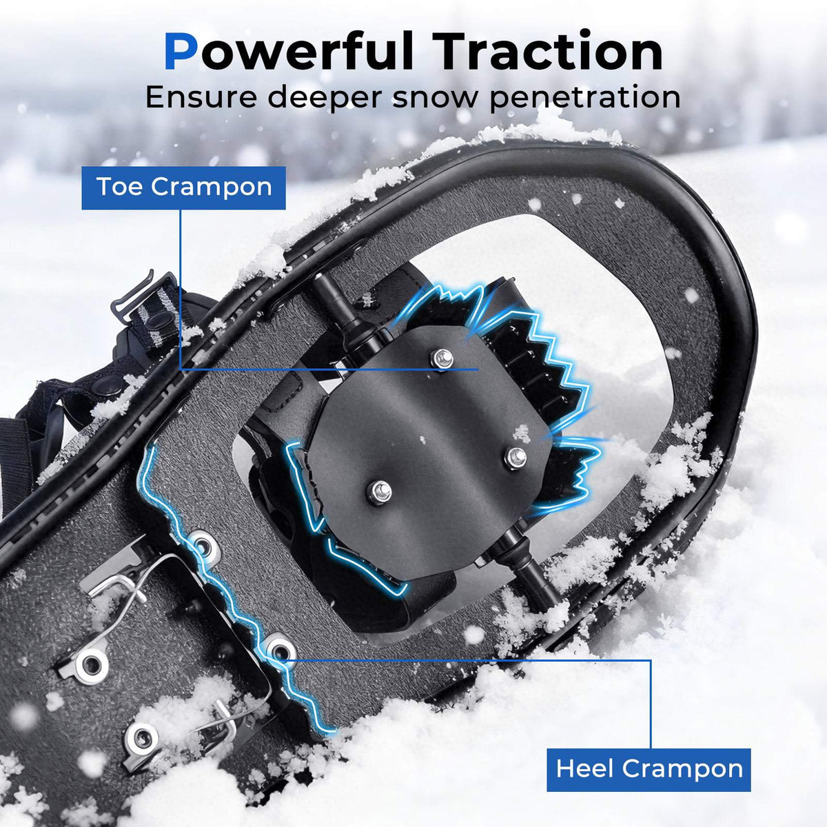 Snowshoes With Trekking Poles, 54cm, EU 35-40