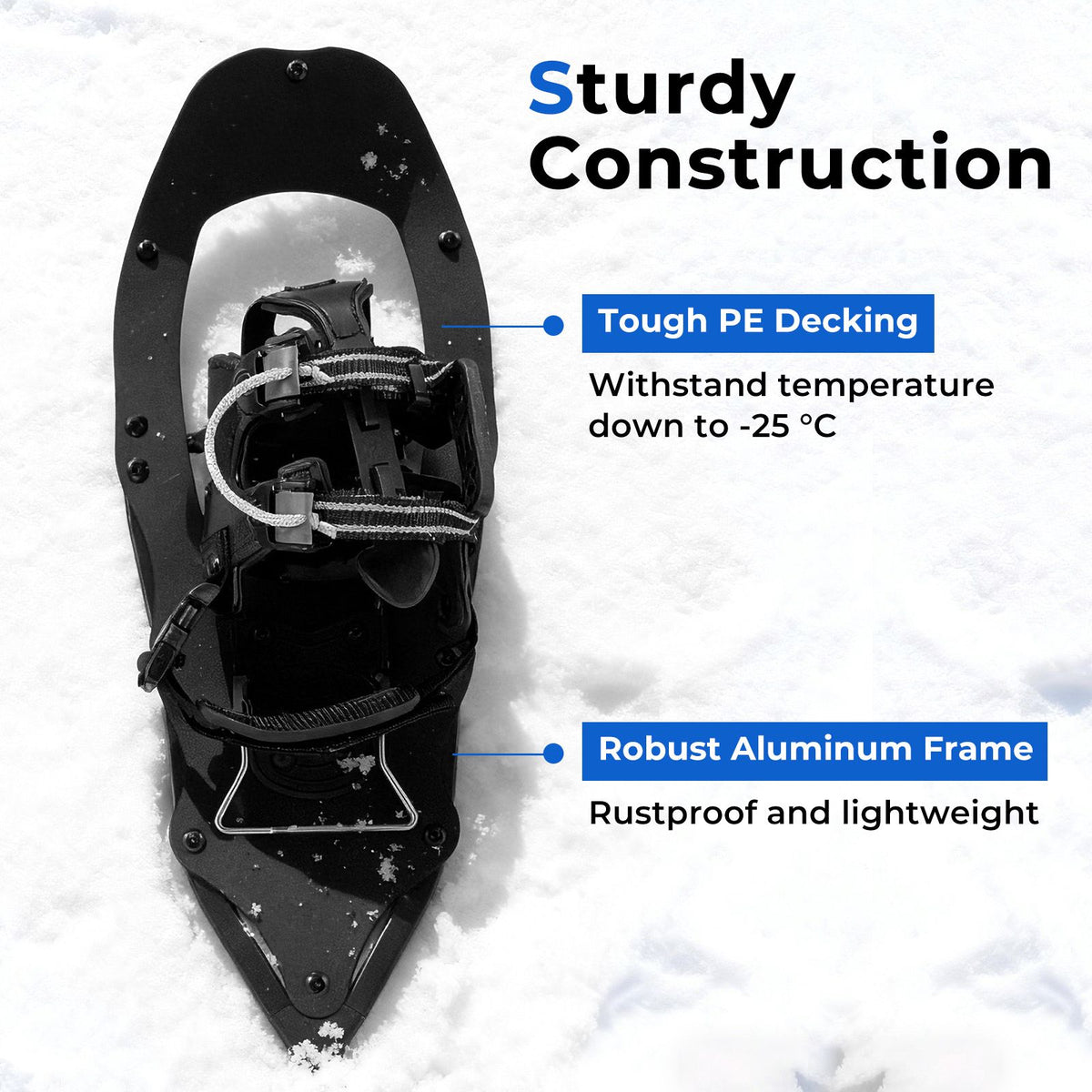 Snowshoes With Trekking Poles, 54cm, EU 35-40