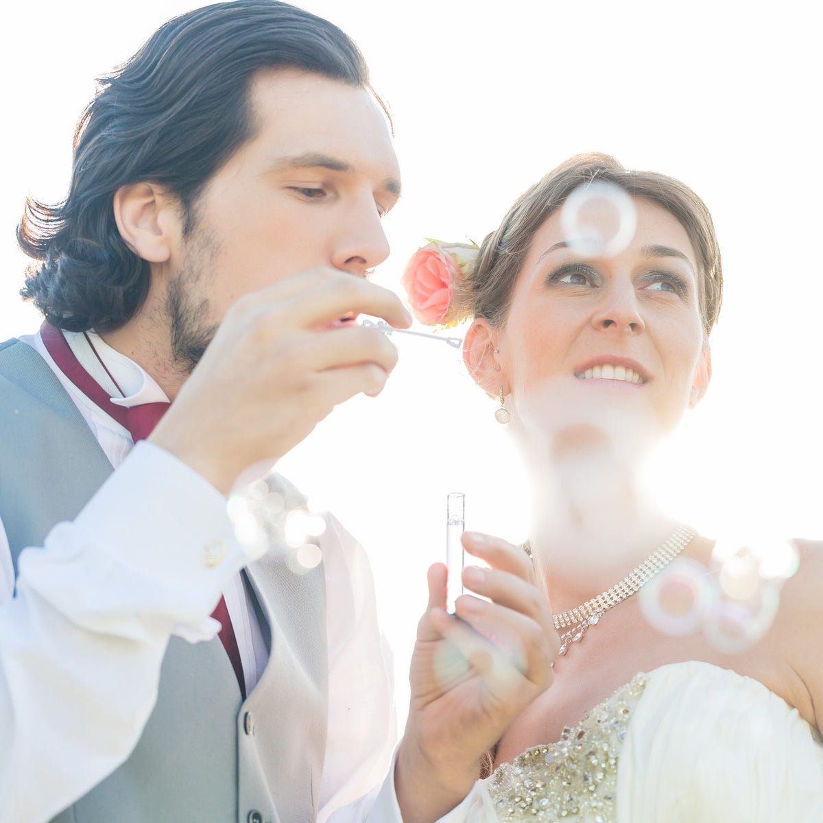 Soap bubbles wedding set of 48