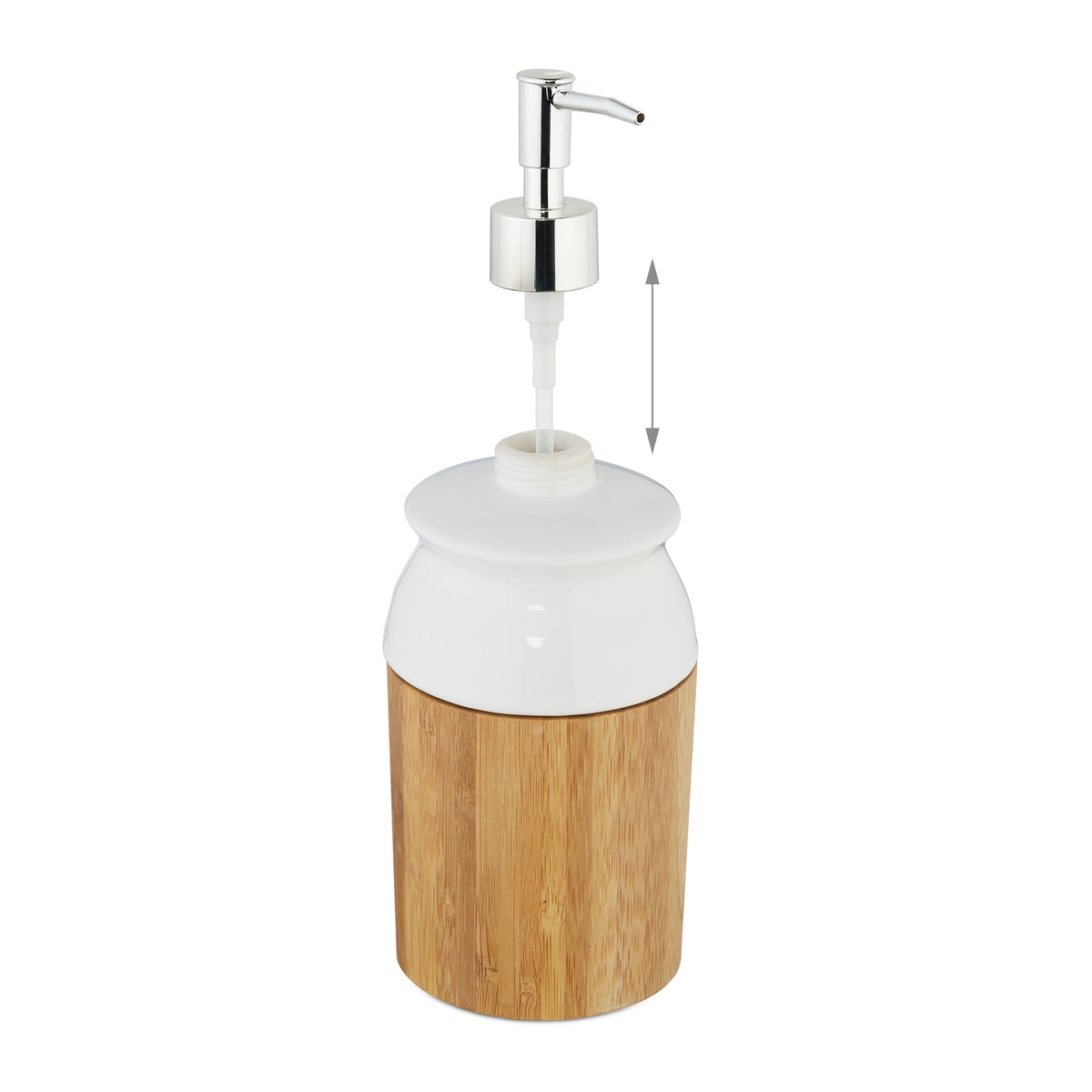 Soap pump in bamboo