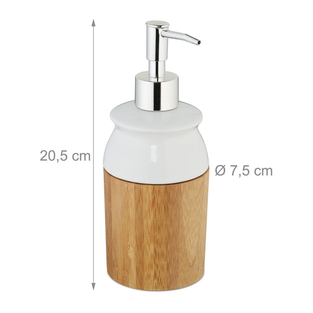 Soap pump in bamboo
