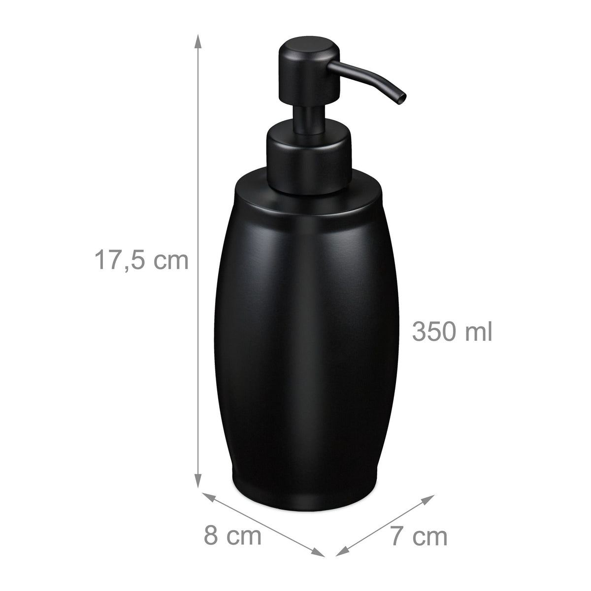 Soap pump in stainless steel 350 ml