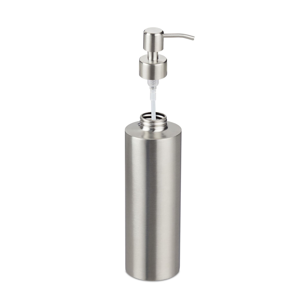 Soap pump in stainless steel