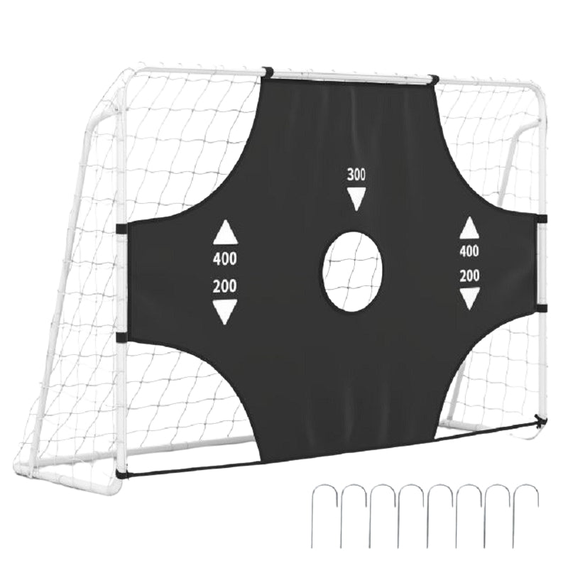 Soccer Goal With 5-Hole Target Wall, 215×152 cm