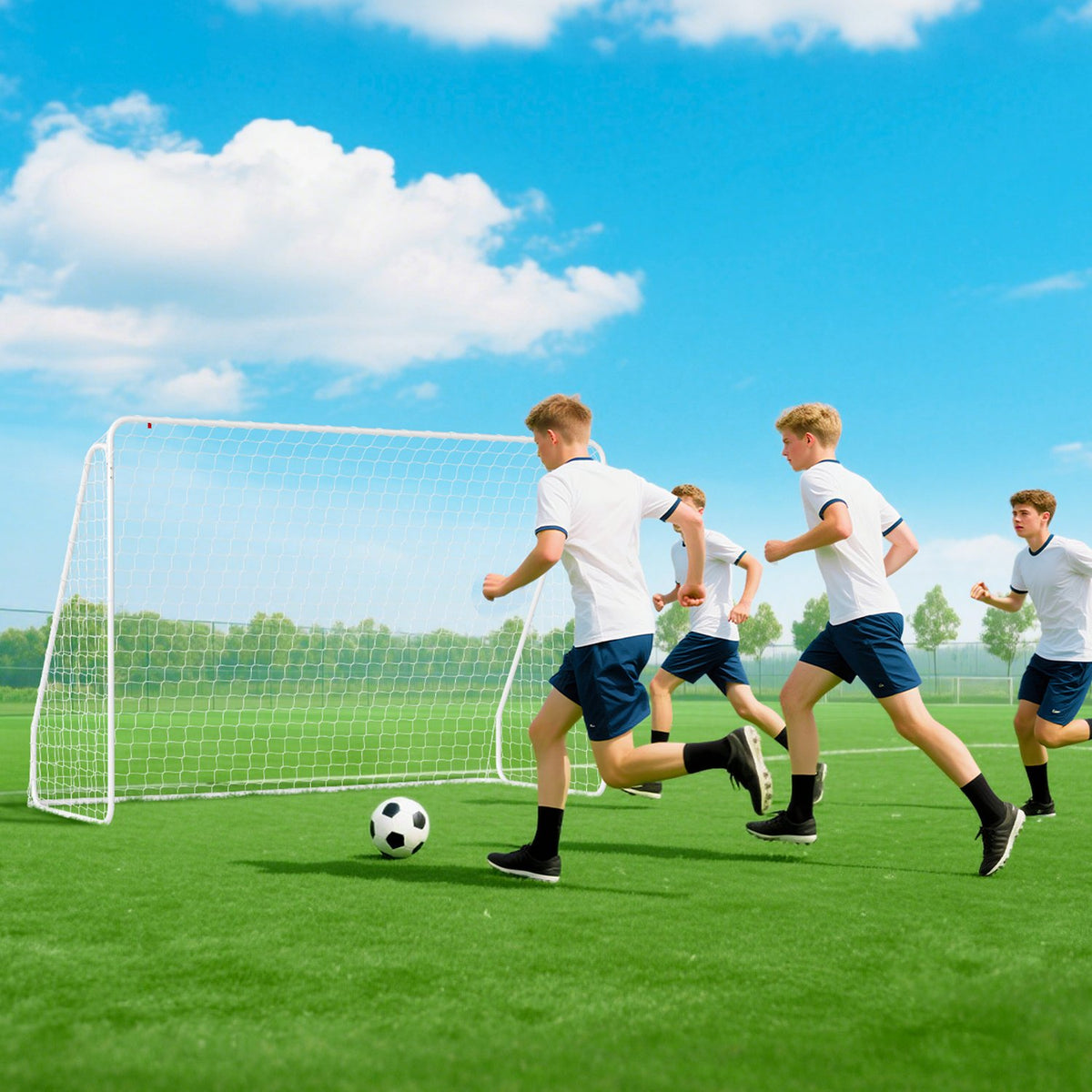 Soccer Goal for Training & Games, UV-Resistant, Anchors Included