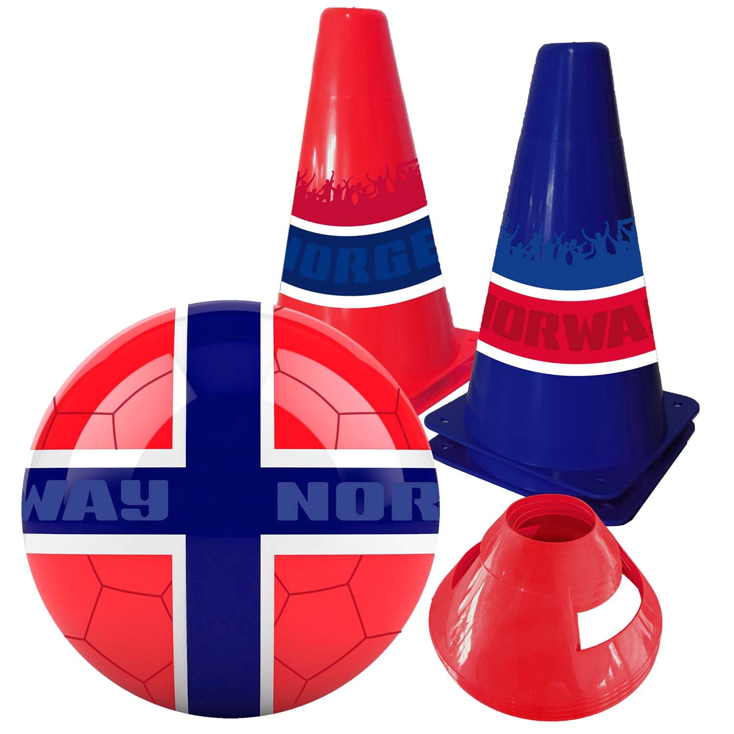 Soccer Set with Ball and Cones – Norway Design