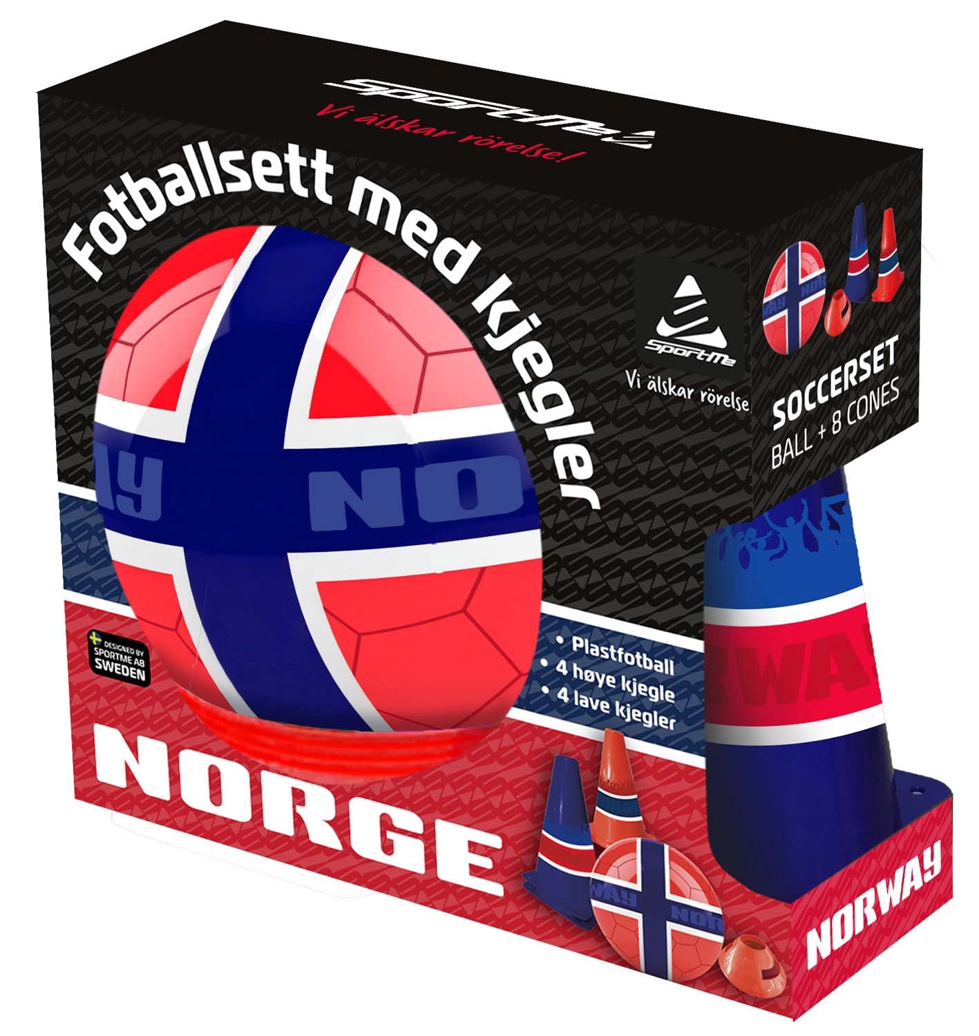 Soccer Set with Ball and Cones – Norway Design
