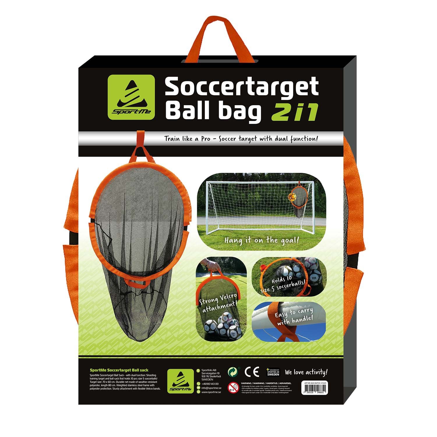 Soccer Target & Ball Bag – Holds 10 Size 5 Balls