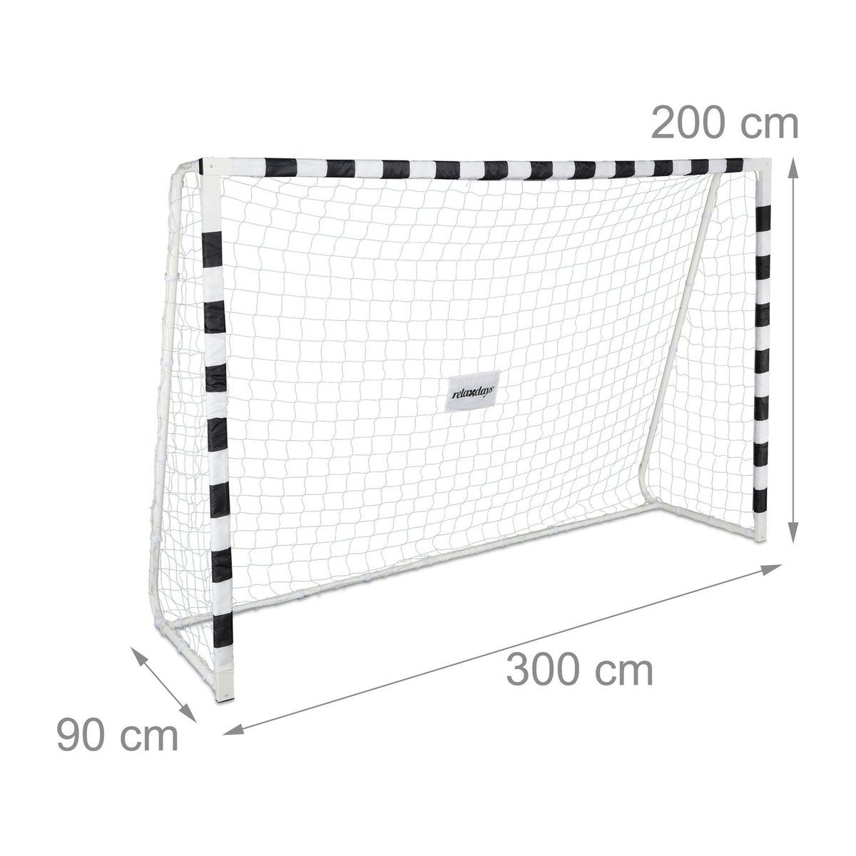 Soccer goal in white metal XXL