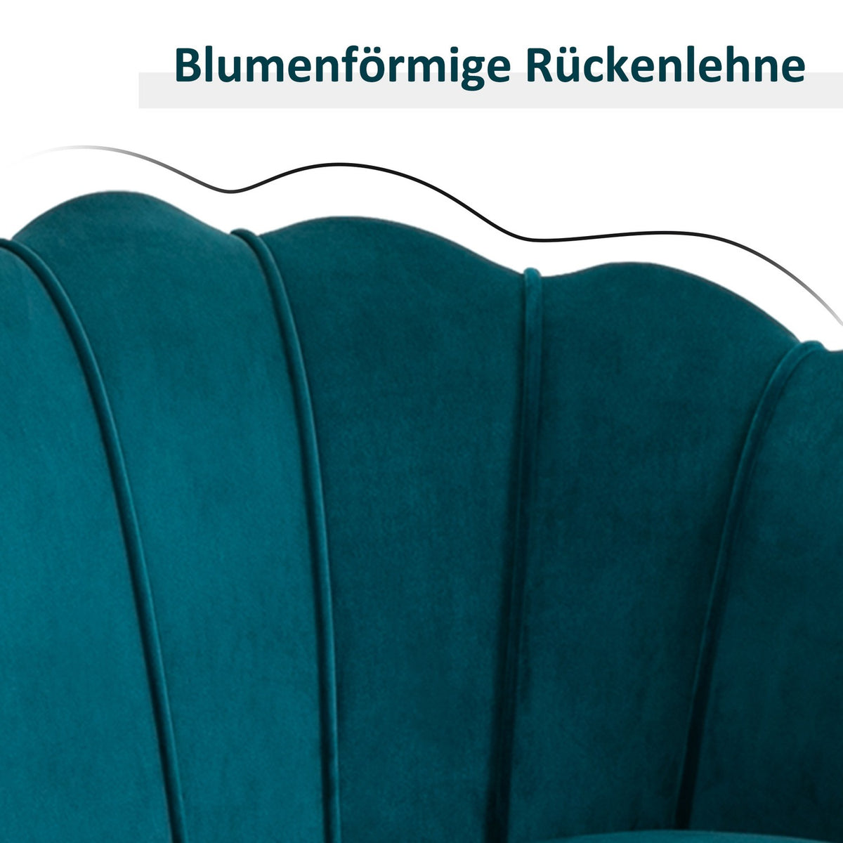 Sofa 2 Seater Couch with Armrests Thickly Padded Upholstered Sofa Modern Double Sofa with Velvet Look for Living Room Bedroom 130 x 77 x 77 cm Dark Green