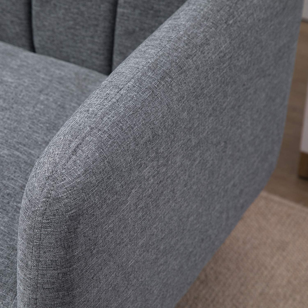 Sofa Bed, Folding Sofa, 2-Seater, Sofa Bed With Sleeping Function, Linen-Like Polyester, Rubber Wood, Gray, 173X75X73Cm