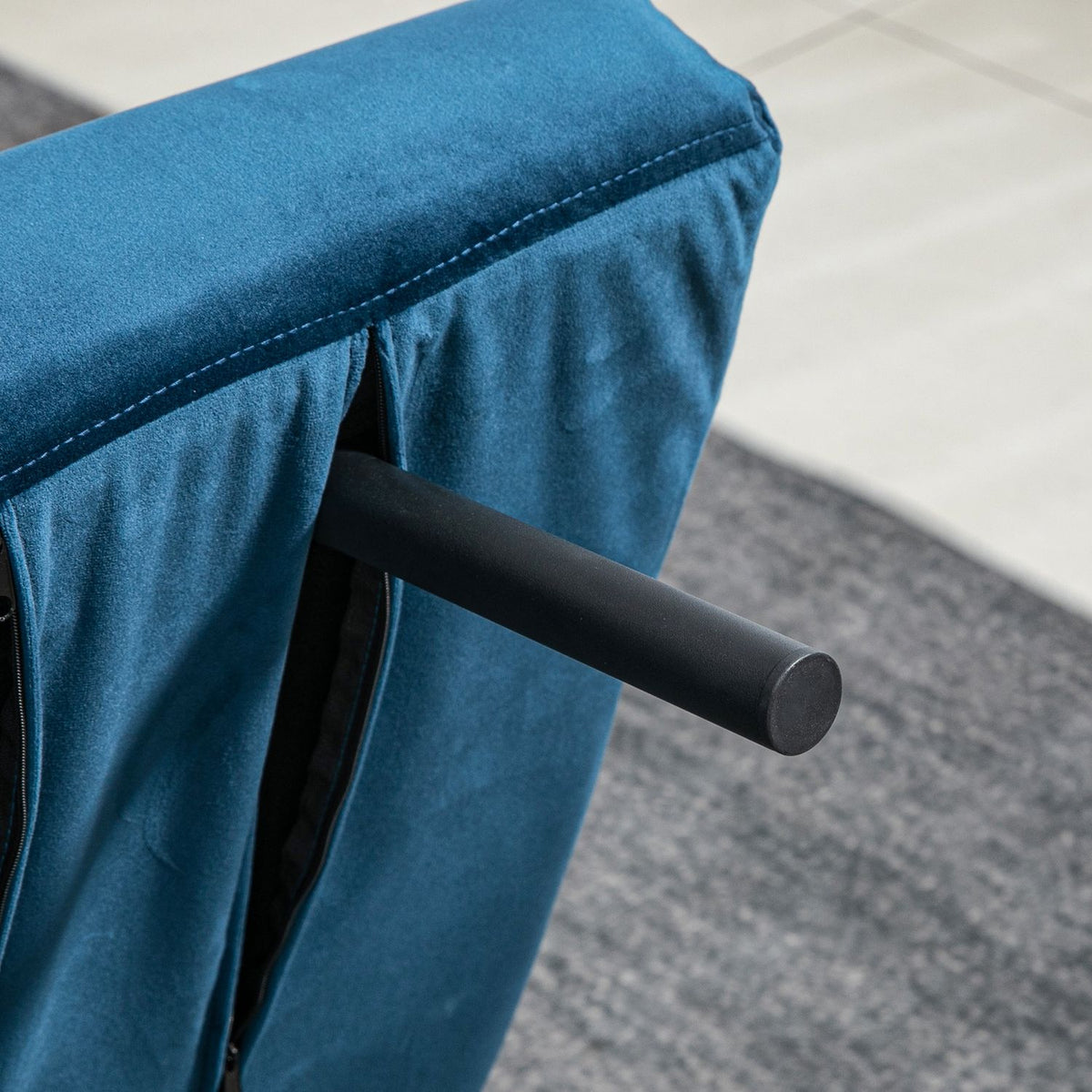 Sofa Bed Relax Chair Bed Function Folding Sofa Velvet Back Cushion Adjustable Backrest Blue 102X73X81Cm