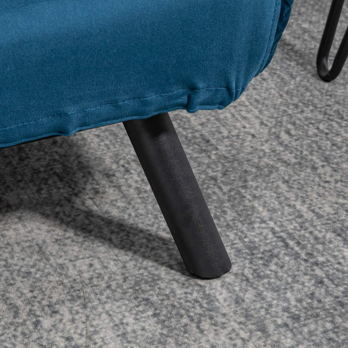 Sofa Bed Relax Chair Bed Function Folding Sofa Velvet Back Cushion Adjustable Backrest Blue 102X73X81Cm
