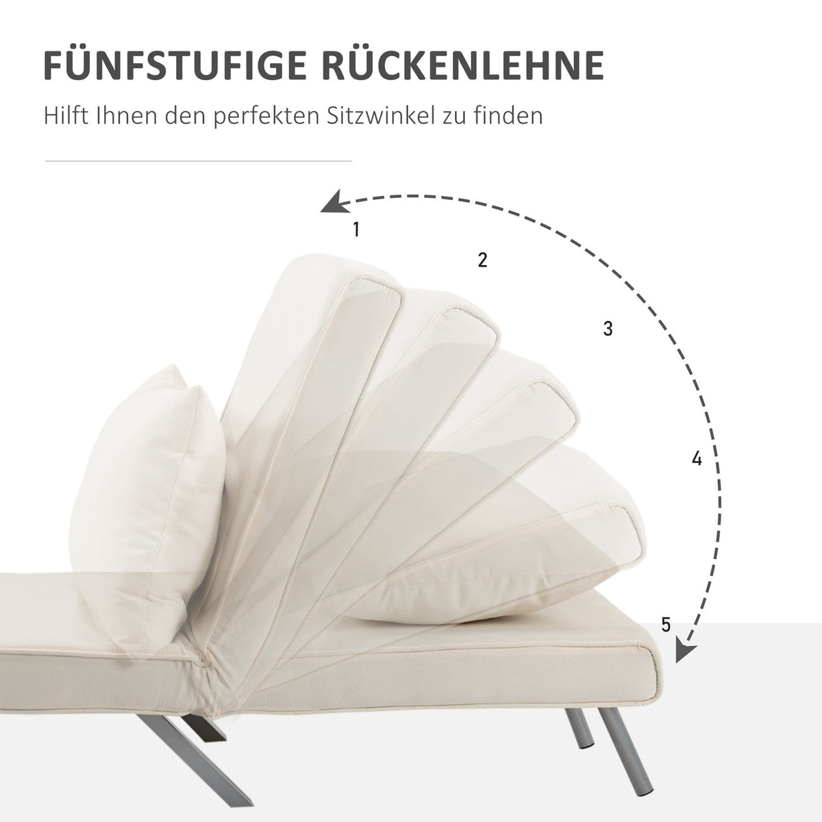 Sofa Bed With Armrests 3-In-1 Sofa Bed Guest Bed Folding Mattress Folding Bed Chaise Longue Multifunctional Polyester Cream 65 X 69 X 80 Cm