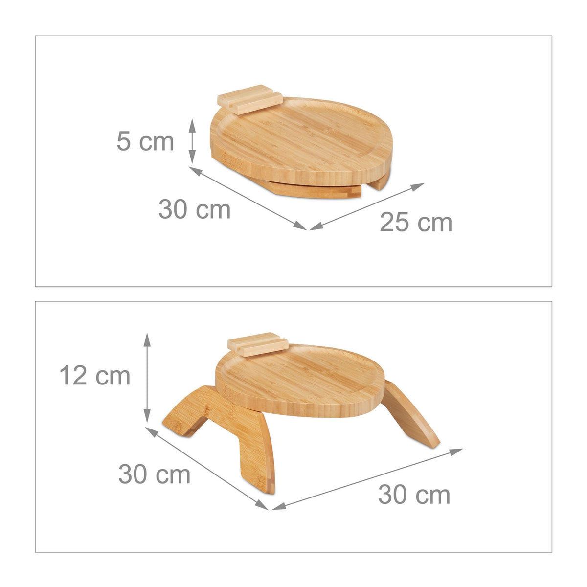 Sofa tray for armrests