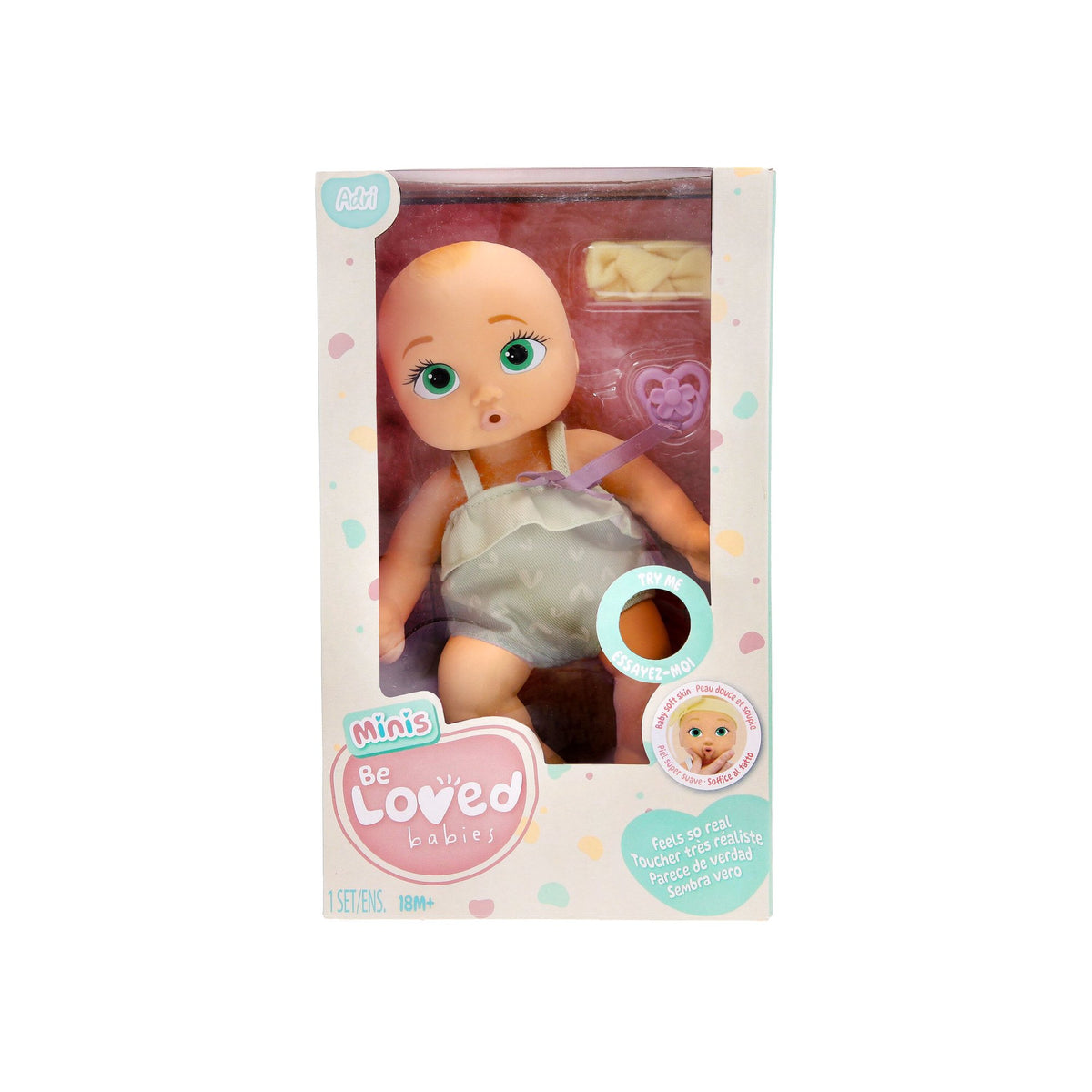 Soft Baby Doll with Outfit & Pacifier, 21 cm