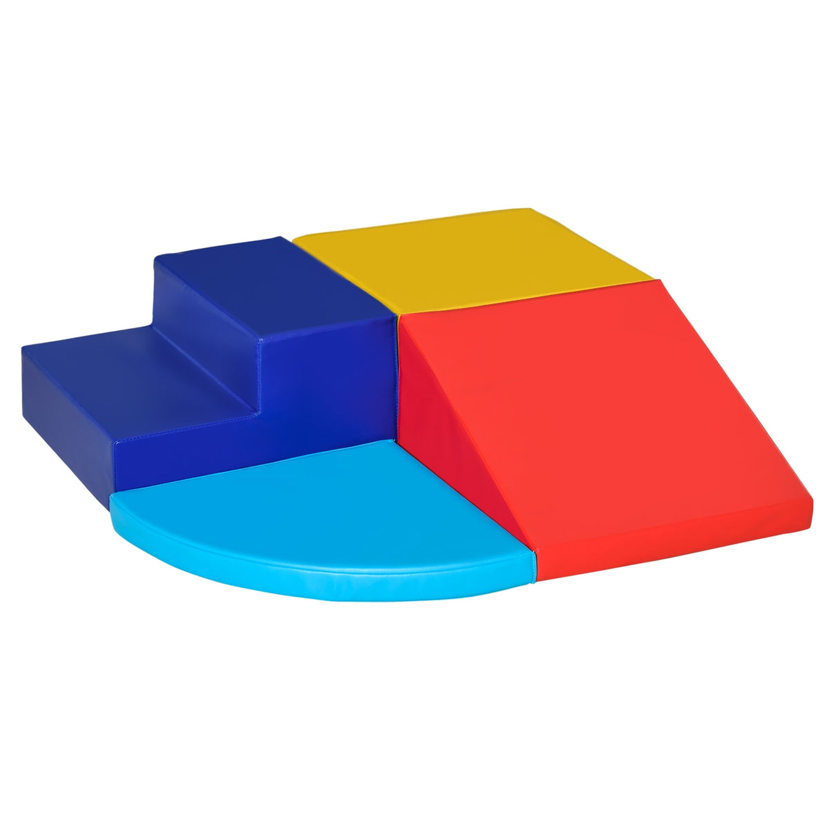 Soft Building Blocks Set Of 4 Foam Giant Building Blocks Construction Toys For 12-36 Months Multicolored Faux Leather