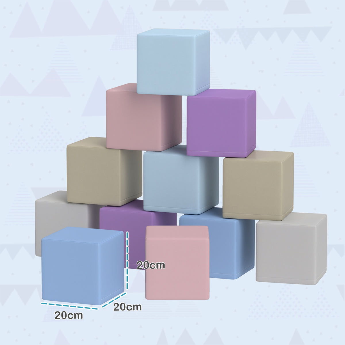 Soft Building Blocks Set of 12 Foam Building Blocks Giant Building Blocks Building Toys for Children 1-3 Years Old Artificial Leather EPE |