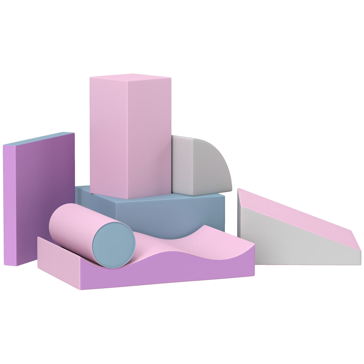 Soft Building Blocks Set of 7 Foam Building Blocks Giant Building Blocks Building Blocks for Children 1-3 Years Faux Leather EPE Building Toys