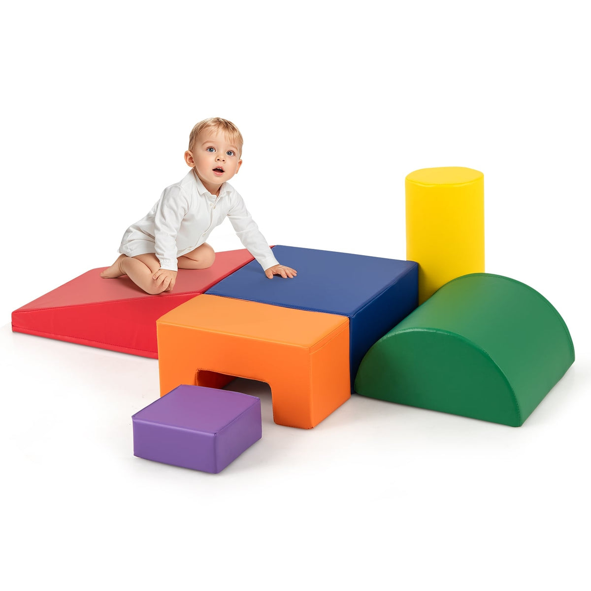 Soft Foam Climbing Blocks Set, 6 Pcs, Multicolor