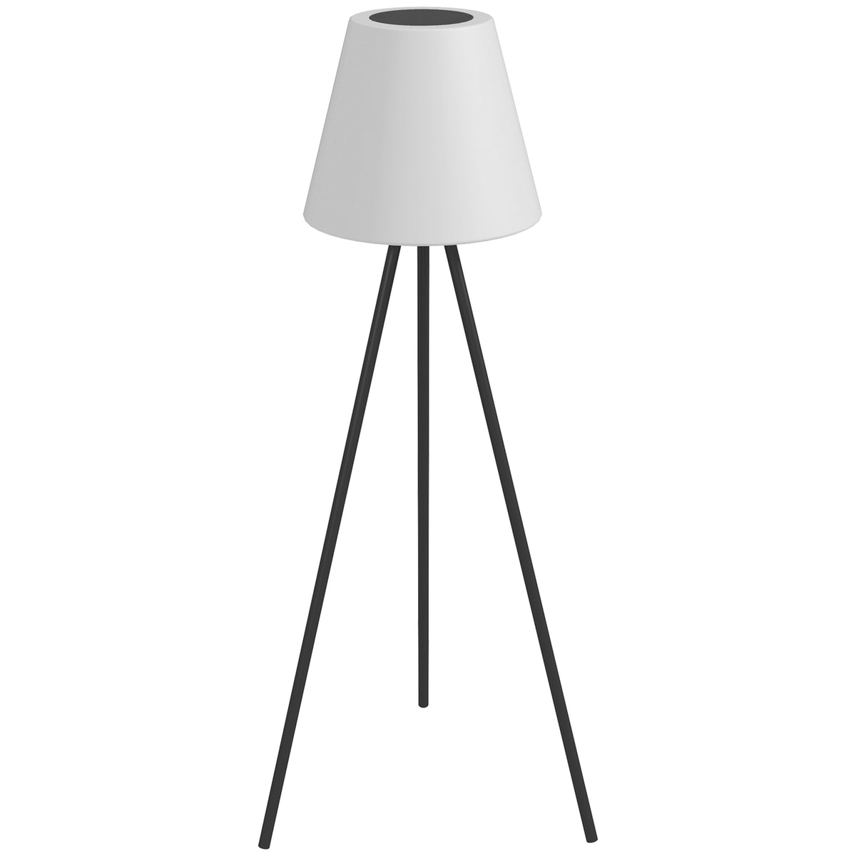 Solar Floor Lamp Outdoor Floor Lamp With Light Sensor, Usb Rechargeable Led Solar Lamp For Indoor, Ip44 Waterproof, Aluminum, Dimmable Warm White