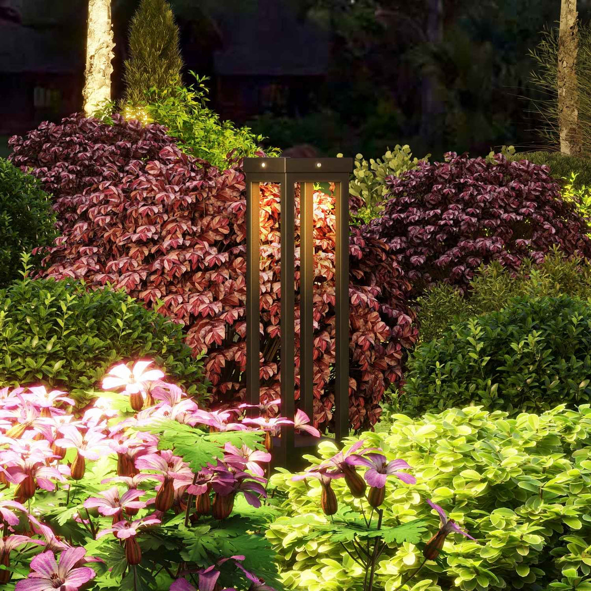 Solar Garden Lamp, Path Light, Led Outdoor Lamp With Light Sensor, Ip44 Waterproof Garden Light, For Balcony, Terrace, Metal, Black
