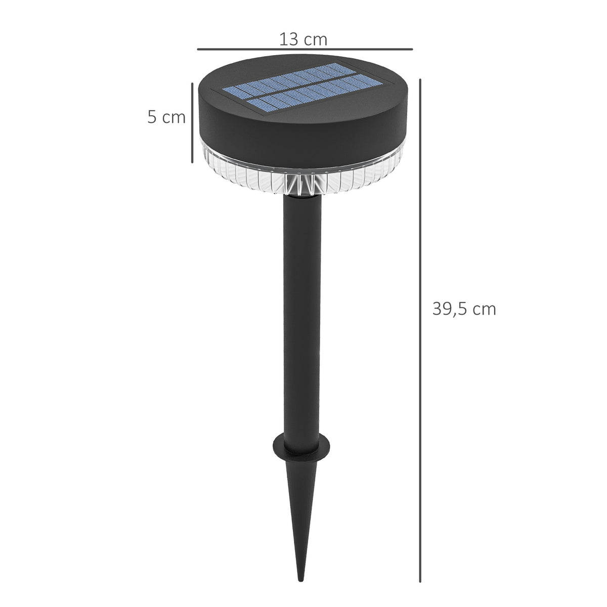 Solar Lamps, Pack Of 3 Solar Lights, Solar Garden Light With Warm White Lights, Auto On/Off, Ip65 Waterproof For Lawn, Balcony, Black
